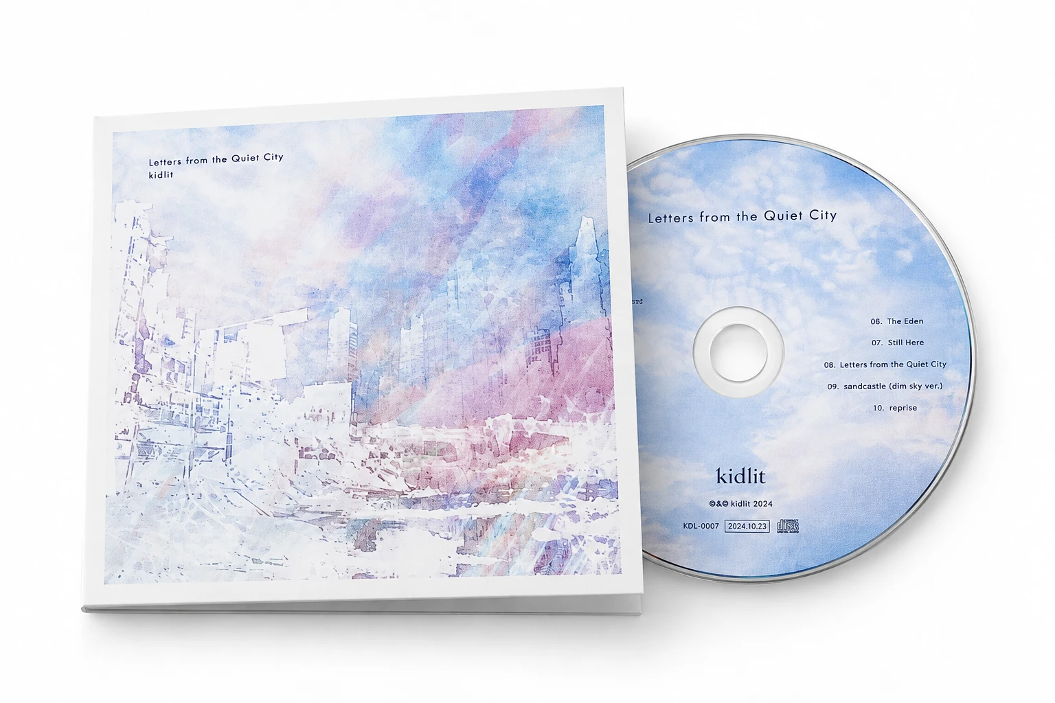 『Letters from the Quiet City』のジャケットと CD